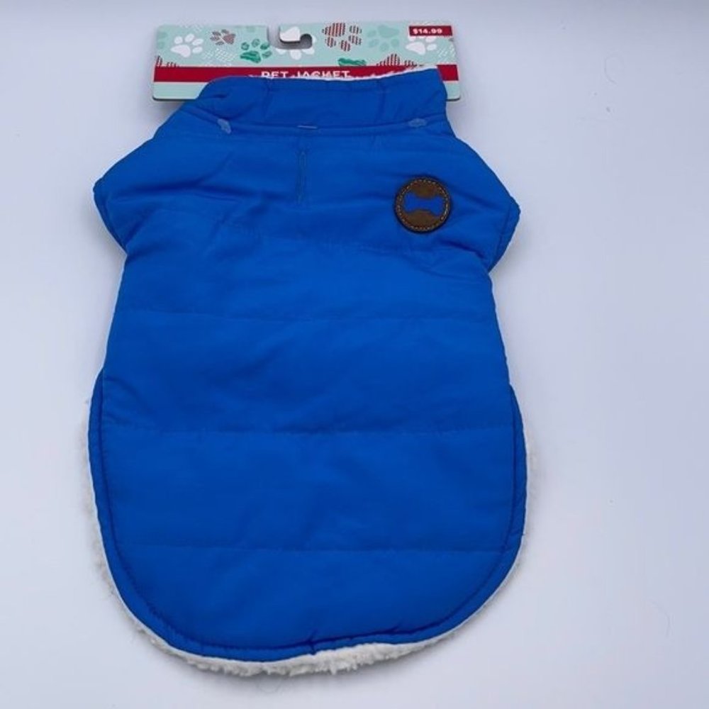 Dog Blue Pet Jacket Coat Medium NWT